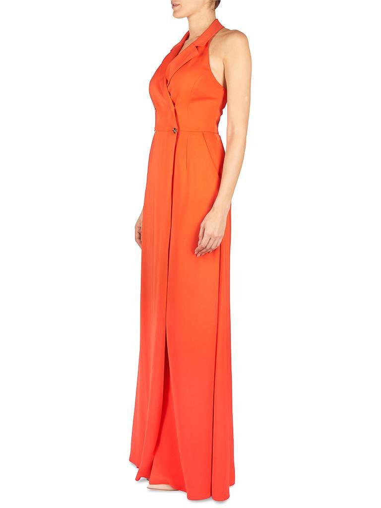 Elisabetta Franchi Zweireiher Maxi-Kleid rot