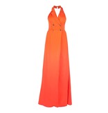 Elisabetta Franchi Zweireiher Maxi-Kleid rot