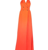 Elisabetta Franchi Double-breasted maxi dress rood