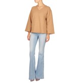 Aeron jumper with wide sleeves sand color