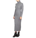 Avelon Kleid mit Stehkragen grau