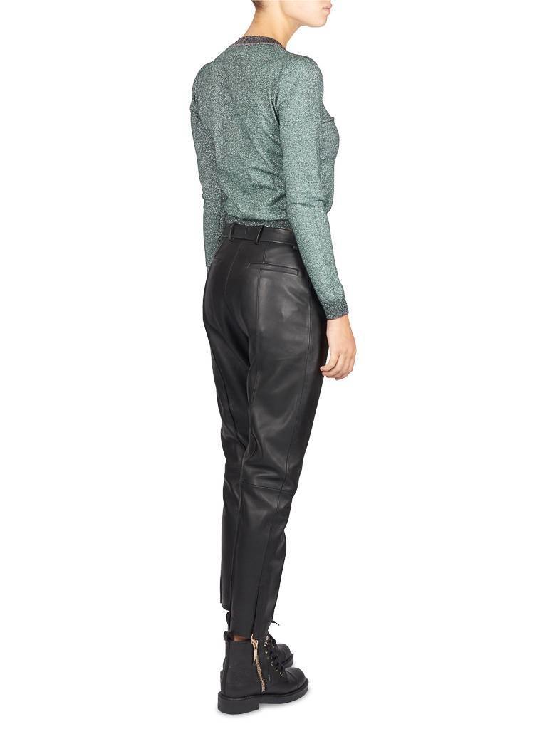 Avelon Addison black leather trousers