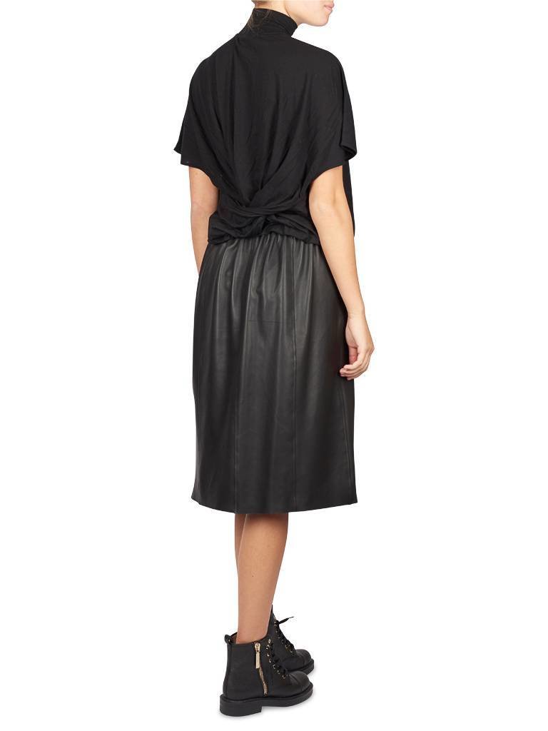 Avelon Anna leren rok zwart