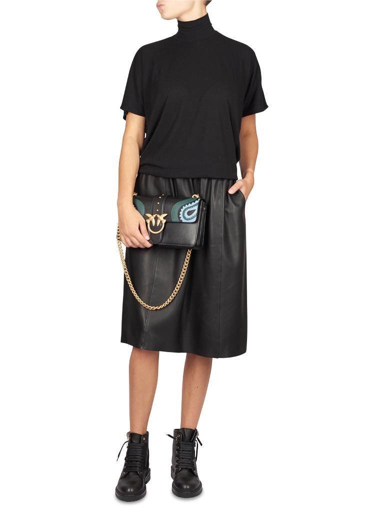 Avelon Anna leather skirt black