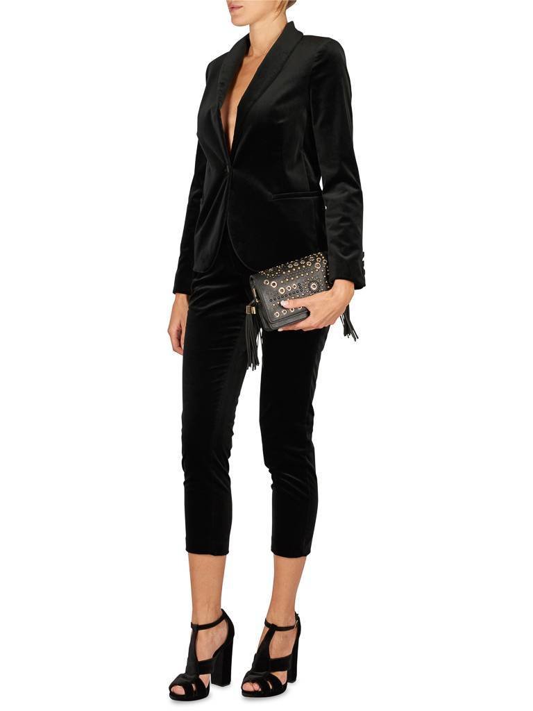 Atos Lombardini Velvet trousers black