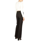 Atos Lombardini Crop-Top mit V-Ausschnitt weiß