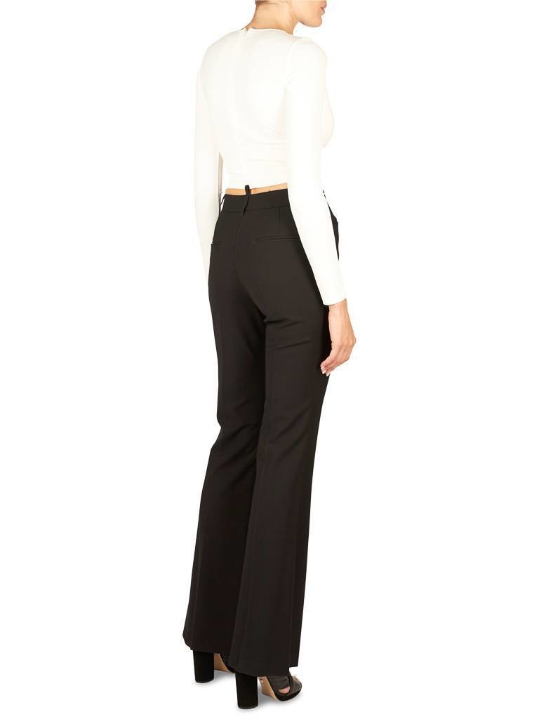 Atos Lombardini Crop-Top mit V-Ausschnitt weiß
