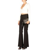 Atos Lombardini V-neck crop top white