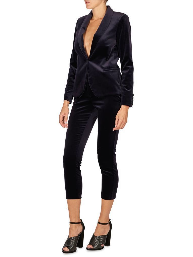 Atos Lombardini Velours pantalon paars