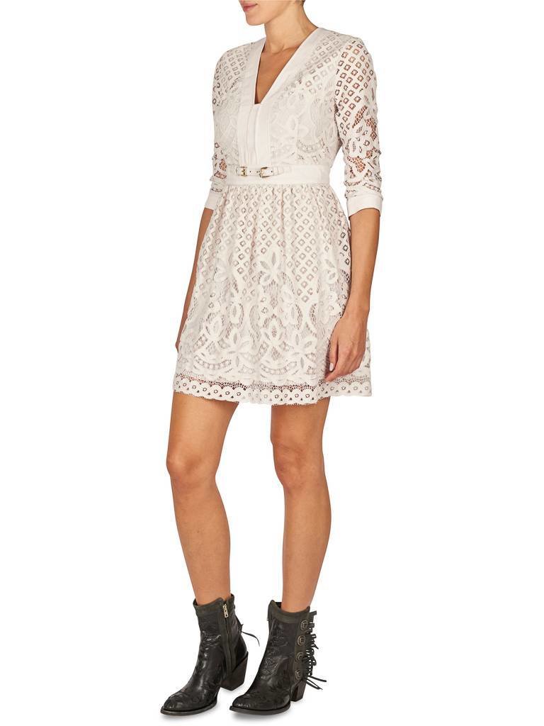 Atos Lombardini Lace dress cream