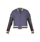 Atos Lombardini Bomber jacket with sequins blue