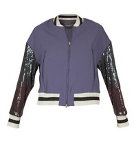 Atos Lombardini Bomber jacket with sequins blue