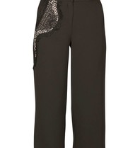 Atos Lombardini Trousers with lace detail black