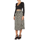 Atos Lombardini Checkered skirt black-white