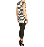 Atos Lombardini Sleeveless blazer checkered black-white