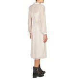 Atos Lombardini Dress with leather collar powder pink