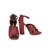 Atos Lombardini Sandalen met hak bordeauxrood