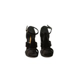 Atos Lombardini Velvet heeled sandals black