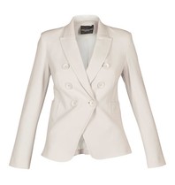 Atos Lombardini Short double-breasted blazer ecru