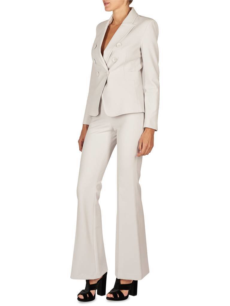 Atos Lombardini Short double-breasted blazer ecru