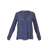 Atos Lombardini V-neck blouse dark blue