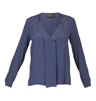 Atos Lombardini Blouse met v-hals donkerblauw