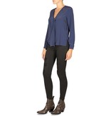 Atos Lombardini V-neck blouse dark blue