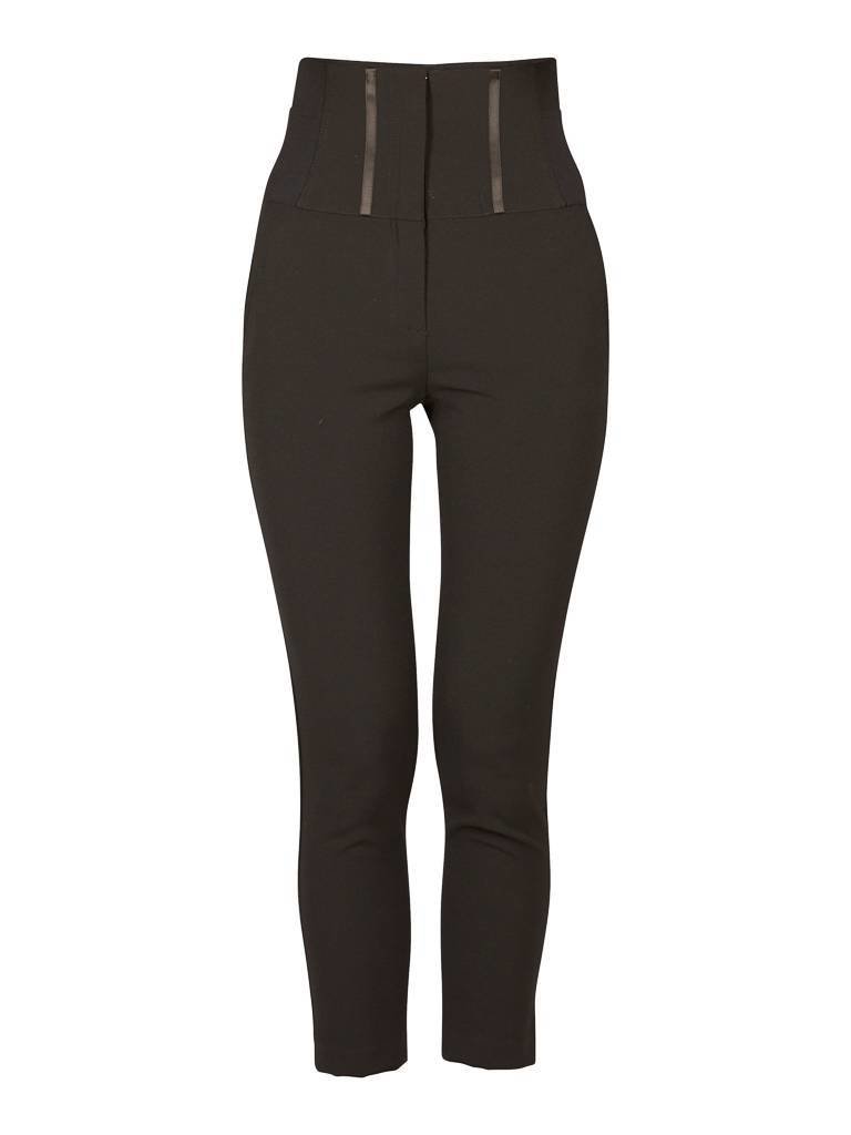 Atos Lombardini High-waisted pantalon zwart