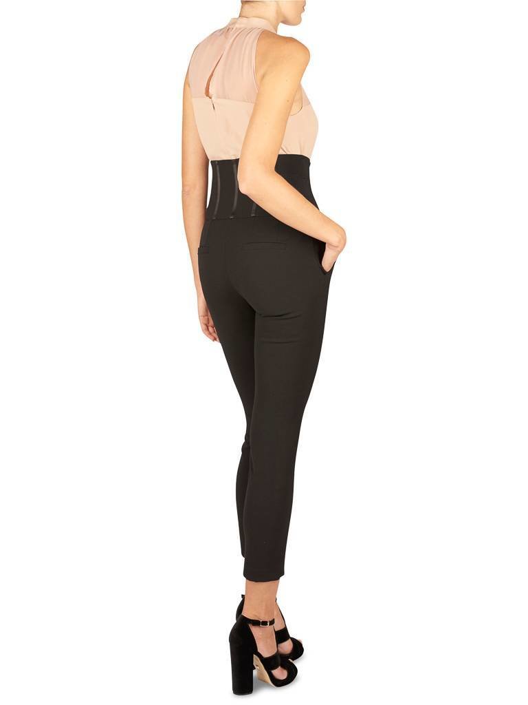 Atos Lombardini High-waisted pantalon zwart