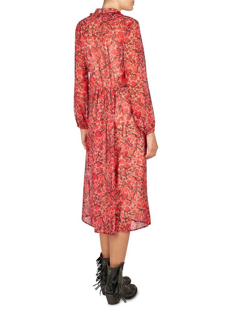 Atos Lombardini Dress with heart print red-pink