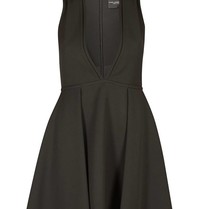 Atos Lombardini Kleid mit tiefem V-Ausschnitt schwarz