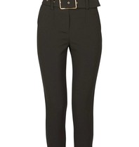 Atos Lombardini Pantalon met tailleriem zwart