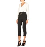 Atos Lombardini Pantalon met tailleriem zwart