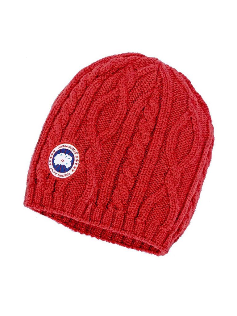 Canada Goose Cable beanie red