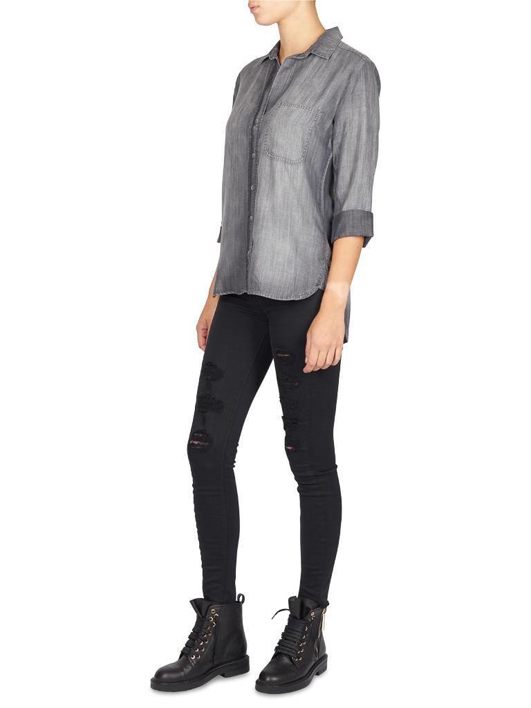 Bella Dahl Grau Arctic graue Bluse