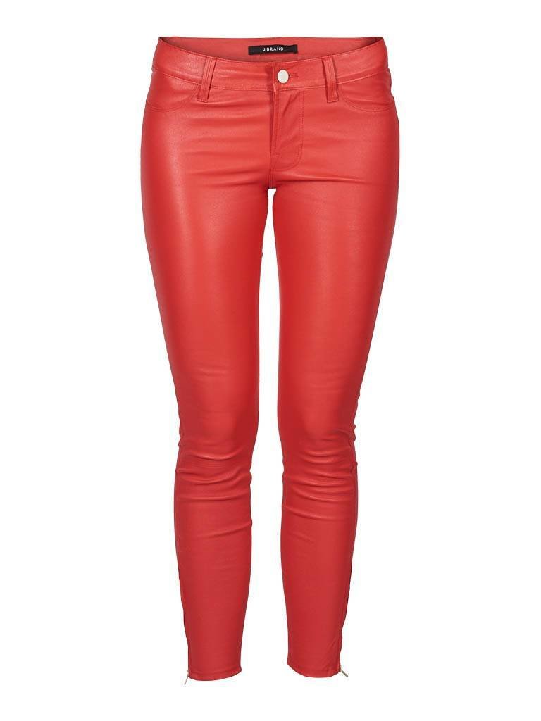 J Brand Leather pants red