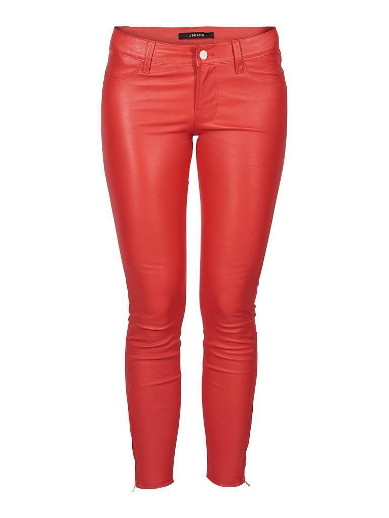 J Brand Leren broek rood