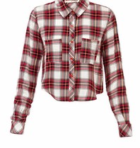 Elisabetta Franchi Checkered blouse red