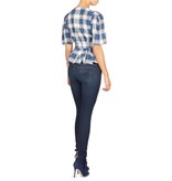 Elisabetta Franchi Bluse blau kariert