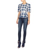 Elisabetta Franchi Bluse blau kariert