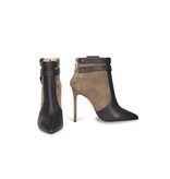 Elisabetta Franchi Ankle Boots with applique black-green