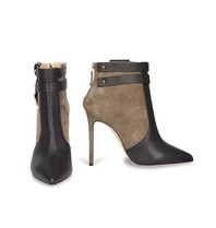 Elisabetta Franchi Ankle Boots with applique black-green