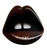 GODERT.ME Dark red lips print Pin gold