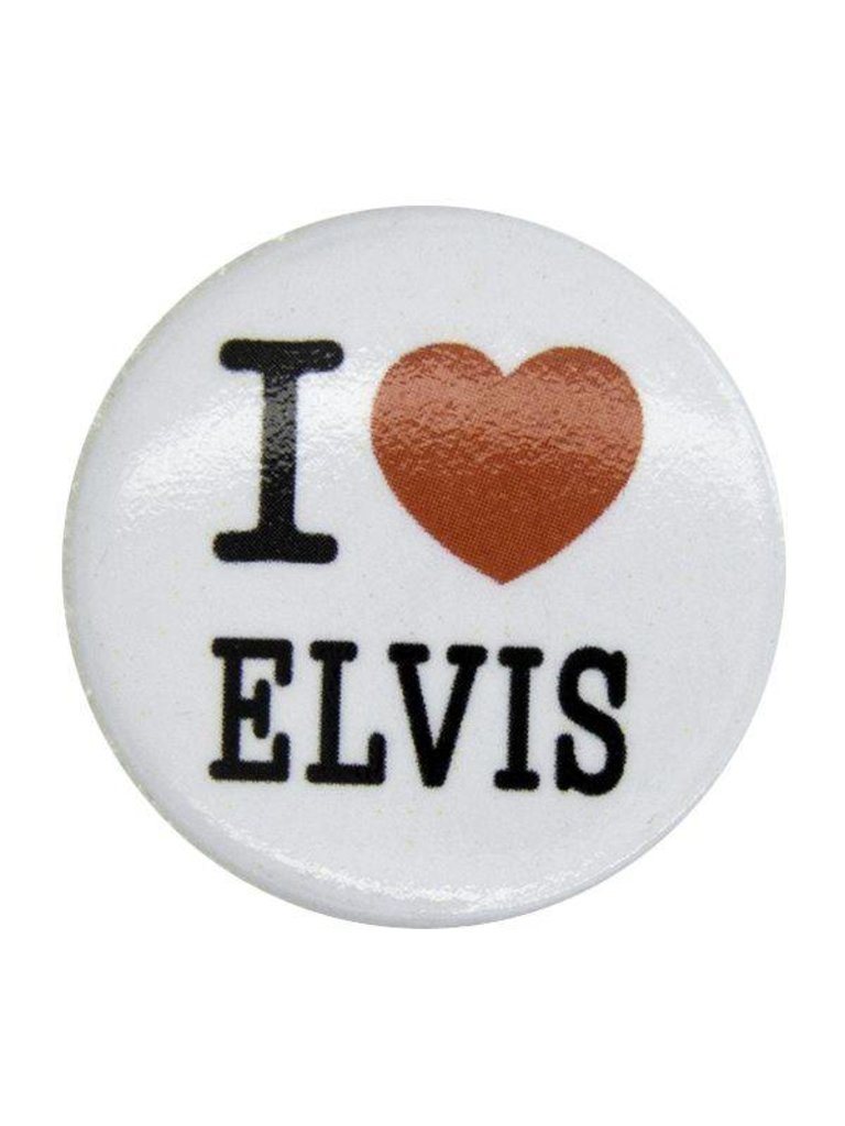 GODERT.ME I love Elvis badge white