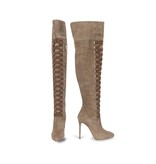Elisabetta Franchi Over-the-knee boots with laces army green