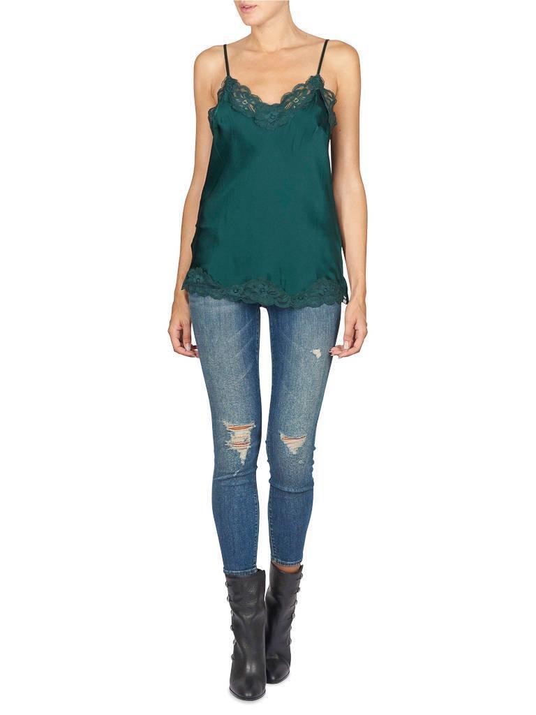 Goldhawk Floral lace top green