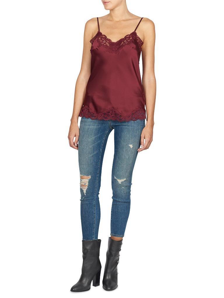 Goldhawk Floral lace top bordeaux