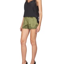 Gold Hawk Floral lace shorts green
