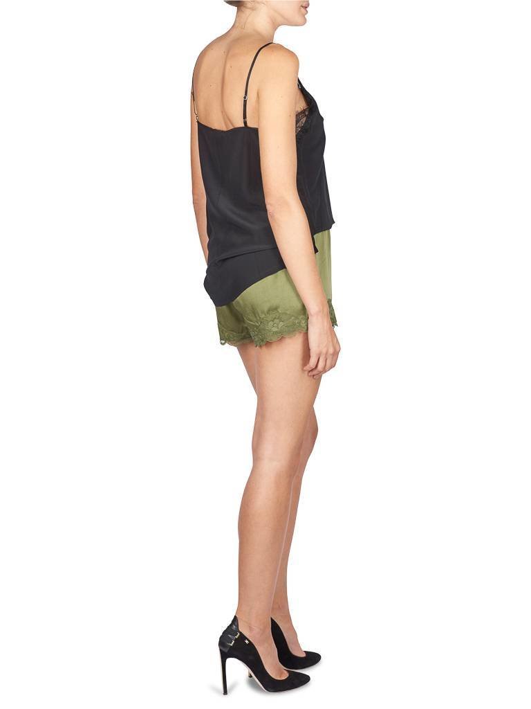 Gold Hawk Floral kanten shorts olijf