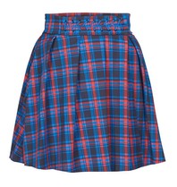 Elisabetta Franchi Rok geruit blauw-rood-zwart